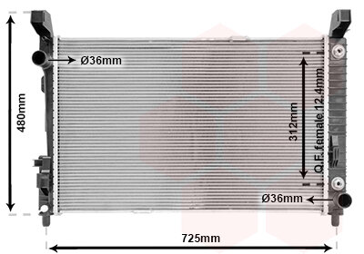 Mercedes A Klasse W169 Radiateur A169-500-1803