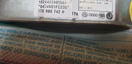 VW TOURAN Dak Airbag Rechts 1T0880742H   