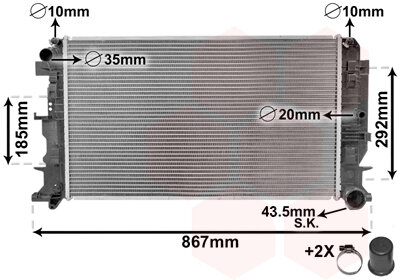 VW Crafter Radiateur Diesel 2E0121253 2E0121253A B