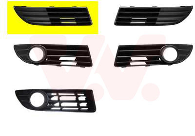 VW POLO 2005 2009 LUCHTGRILLE ONDER Rechts 6Q0853666E