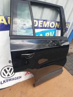 VW Tiguan 2010 Rechts Achter portier deur  Zwart LC9X