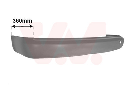 VW Caddy 3 2010 2015 Achterbumper in primer 2K0807417P