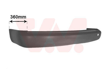 VW Caddy 3 2010 2015 Achterbumper in grijs 2K0807417E