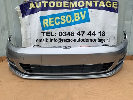 VW Golf 7 Voorbumper bumper LB7W Tungsten Silver P82