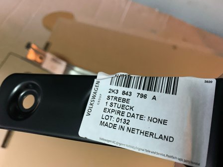 Caddy Maxi Schuifdeur Rail afdekking rechts 2K3843796A 2K3843872E