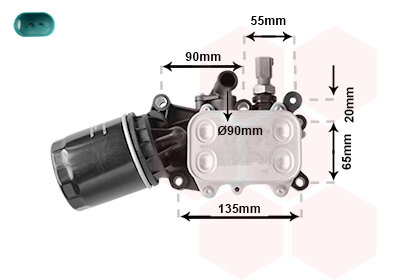 VW Polo 6C 1.4 TDI Oliekoeler oliefilterhuis nieuw 04B115389B