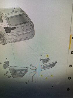 VW Polo 2022+ 2G LED Achterlicht rechts binnen nieuw orgineel 2G0945094B