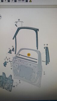 Vw ID3 Ruitschachtafdichting rechts voor 10A837478B