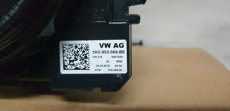 Volkswagen  sleepring regelapparaat voor stuur 5K0953569B 
