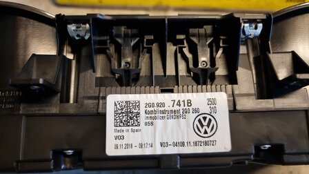 VW Polo 2G T-Cross Instrumentenpaneel 2G0920741B