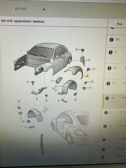 VW Beetle 5C scherm rechts Spatscherm Nieuw 5C5821022D