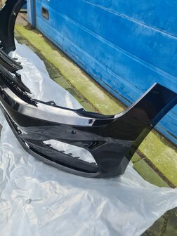 VW Polo 2G Voorbumper nieuw 6x pdc gaten zwart metallic LC9X