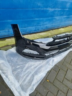 VW Polo 2G Voorbumper nieuw 6x pdc gaten zwart metallic LC9X