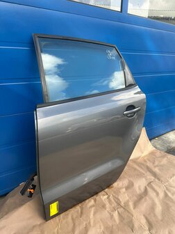 VW Polo 6R 6C deur Portier Links Achter donker grijs LD7R