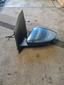 vw polo 6C Buitenspiegel links LD5L blauw