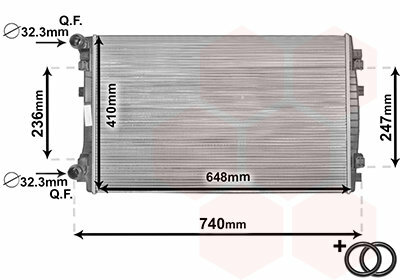 Geschikt voor Golf 7 Radiateur 1.0 1.4 TSi 