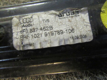 A5 Cabrio ruitmechaniek Ruitbediening Rechts 8F0837462B