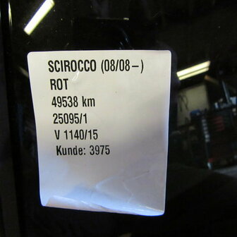 Scirocco Achterklep koffer klep Rood LA3H