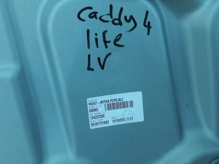 Caddy Ruitmechaniek bediening Links Voor 1T0837755