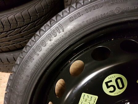 A4 A5 reservewiel thuiskomer 8K0601027D 19 inch