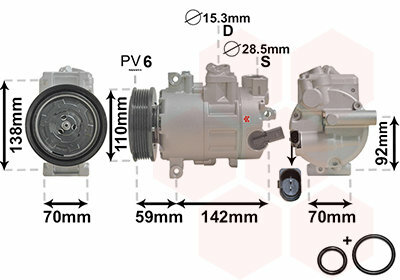 Geschikt voor Golf Polo Passat Tiguan Aircopomp 0300K270
