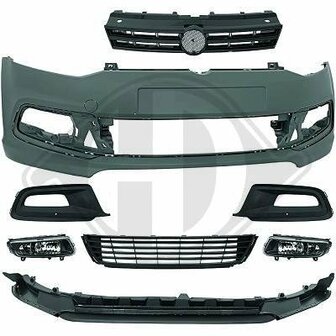 Geschikt voor Polo 6R 6C R line R optik Voorbumper nieuw in primer