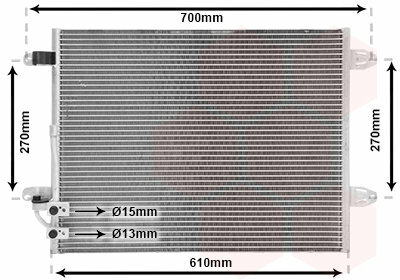 Geschikt voor Passat AIRCO CONDENSOR