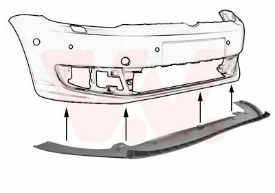 Geschikt voor Caddy Touran voorbumper Spoiler 10 >15