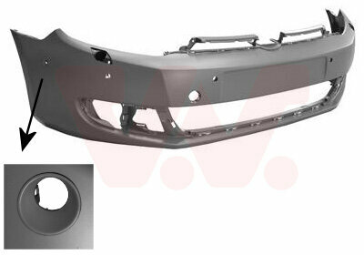 Geschikt voor Golf 6 Voorbumper in primer 6xpdc koplamp sproeirs