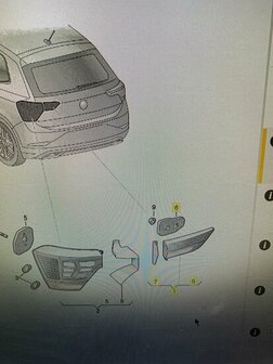 Polo 2022+ 2G LED Achterlicht rechts binnen origineel 2G0945094B