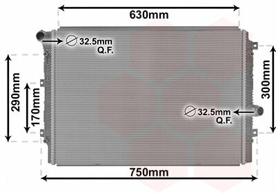Geschikt voor Caddy golf Radiateur