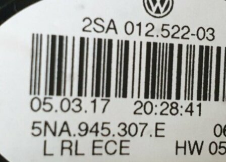 Tiguan R Line Led achterlicht Links binnen 5NA945307E
