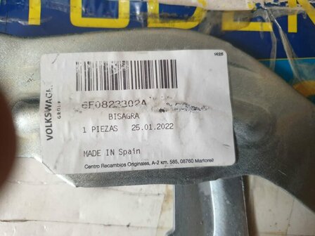 Orginele Ibiza 6F motorkap scharnier Rechts 6F0823302A