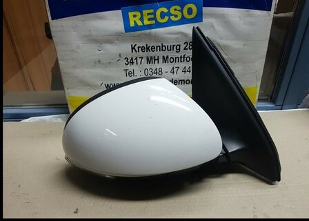 Tiguan 5N0 2010 Buitenspiegel Rechts WIT