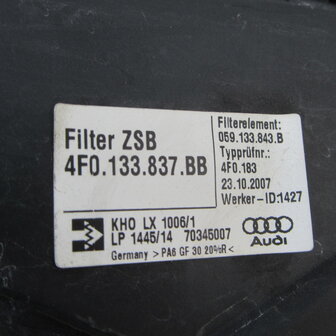 Audi A6 4F 2.7 3.0Tdi Luchtfilterhuis Luchtfilter 4F0133837BB