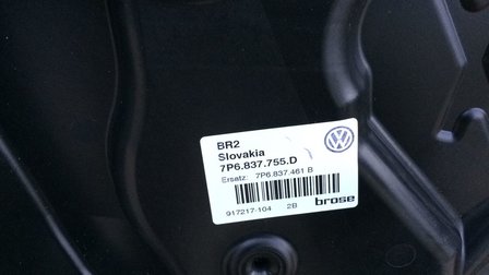 VW Touareg Ruitmechaniek bediening Links Voor 7P6837755D