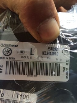 VW Scirocco Links voor Koplamp Halogeen 1K8941005G K P
