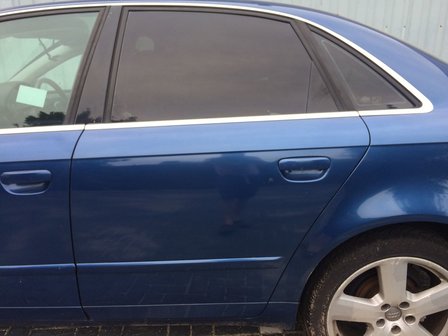 Audi A4 8E 2004 2008 portier deur Links achter Blauw