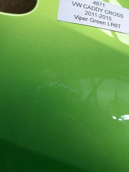 VW Caddy cross spatscherm 2011-2015 Viper Green LR6T
