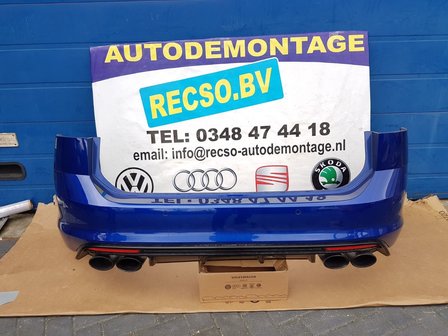 VW Golf 7 R Variant Achterbumper bumper 4x PDC Lapize Blue Blauw LD5K