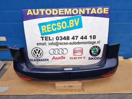 VW Touran 2011   Achterbumper Bumper blauw LH5X 4x PDC