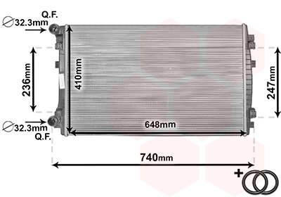 Radiateur 5Q0121251ER,5Q0121251EM,5Q0121251GK,5Q0121251GD