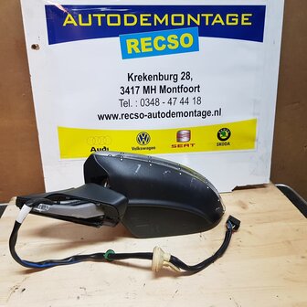 VW Golf 7 buitenspiegel Links Voor met chroom Kap 