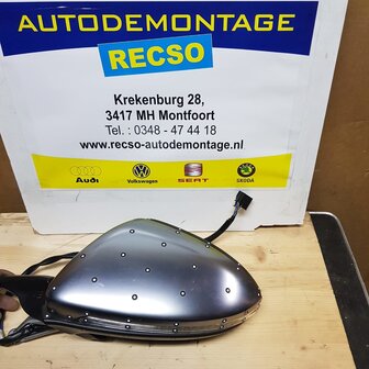 VW Golf 7 buitenspiegel Links Voor met chroom Kap 