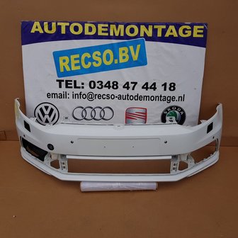 VW Polo 6C GTI Voorbumper Wit 4xPDC KLS 6C0807221H Origineel 