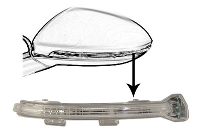 Golf 7 knipperlicht voor Buitenspiegel Rechts Nieuw 5G0949102