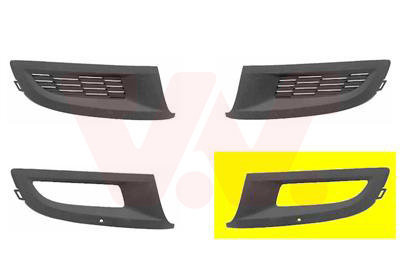 VW Polo 6R mistlamp afdekkap luchtgrill Links 6R0853665D