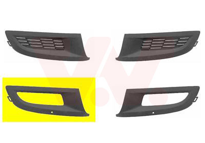 VW Polo 6R mistlamp afdekkap luchtgrill Rechts 6R0853666D