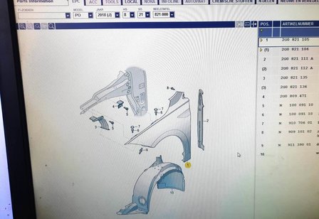 VW Polo 2G Spatscherm Links NIEUW Origineel 2G0821105