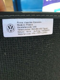 VW Tiguan 5N vloermat automat set 2007-2016